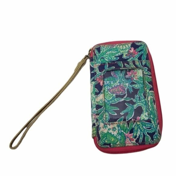Lilly Pulitzer Floral Tropical Wallet Wristlet - Picture 2 of 6